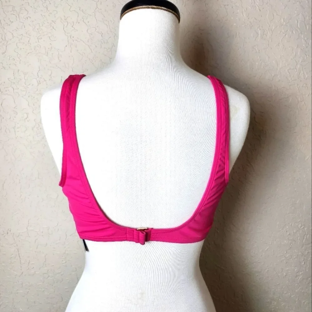 Kate Spade Bikini Set With Ties Swimsuit Rose Jam Size L
